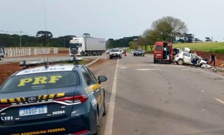  Colisão ocorreu em Lagoa Vermelha - Foto-Divulgação-PRF