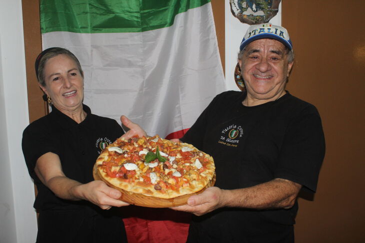 Giuseppe e a esposa Elizabete abriram a Pizzeria no final de 2023 em Passo Fundo - Foto Gerson Lopes/ON