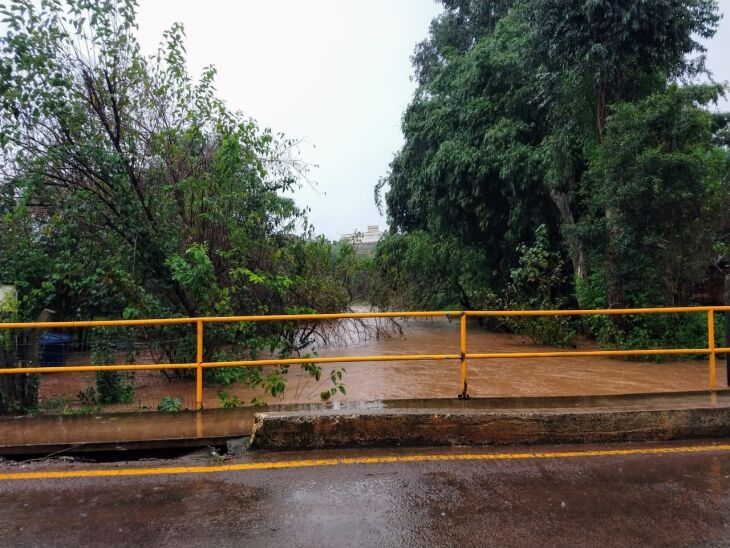 Ponte da Rua Parobé: Rio Passo Fundo continua subindo – Foto – LC Schneider-ON