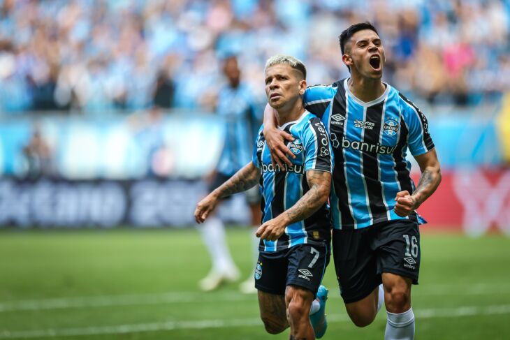 Soteldo marcou o primeiro gol do Grêmio – Foto - Lucas Uebel / GFBPA