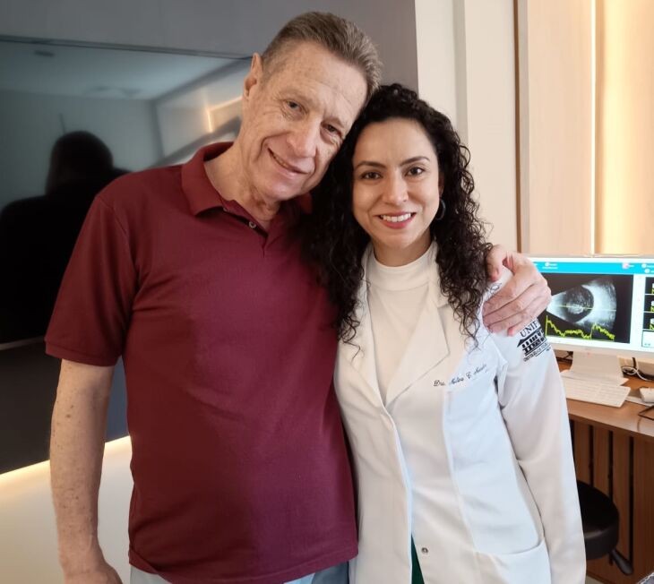 Boas notícias: Professor Renatão e a médica Melina Morales  -  Foto – Arquivo pessoal