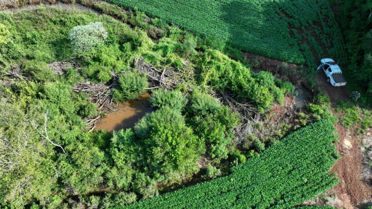 Áreas de desmatamento foram identificadas com uso de drones - Foto BM