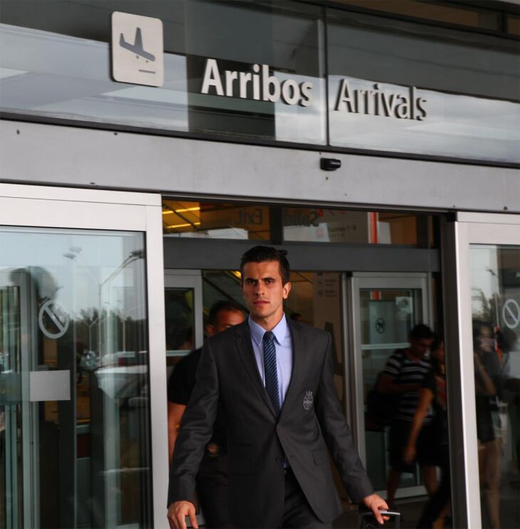 Marcelo Grohe no Aeroporto de Carrasco