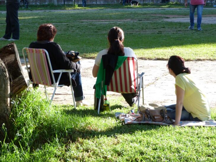 O domingo foi ensolarado e com temperaturas agradáveis Crédito: 