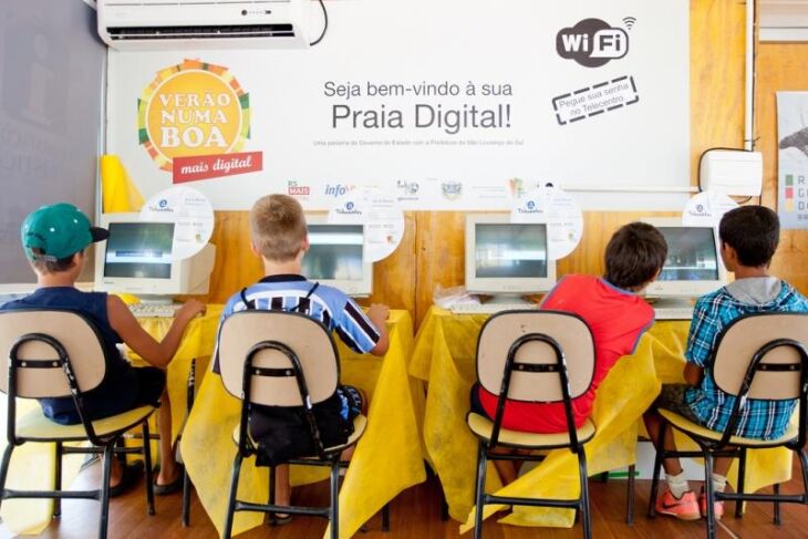 Durante operação Verão Numa Boa, telecentros foram instalados no litoral gaúcho