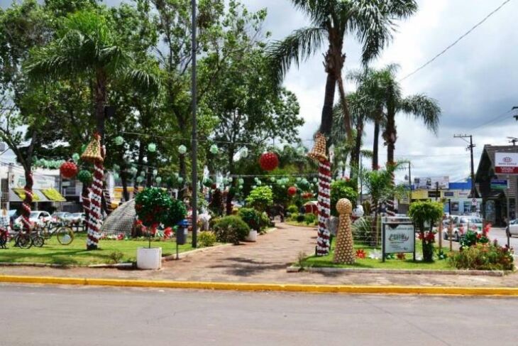 Arco na entrada da Praça foi uma das novidades deste ano