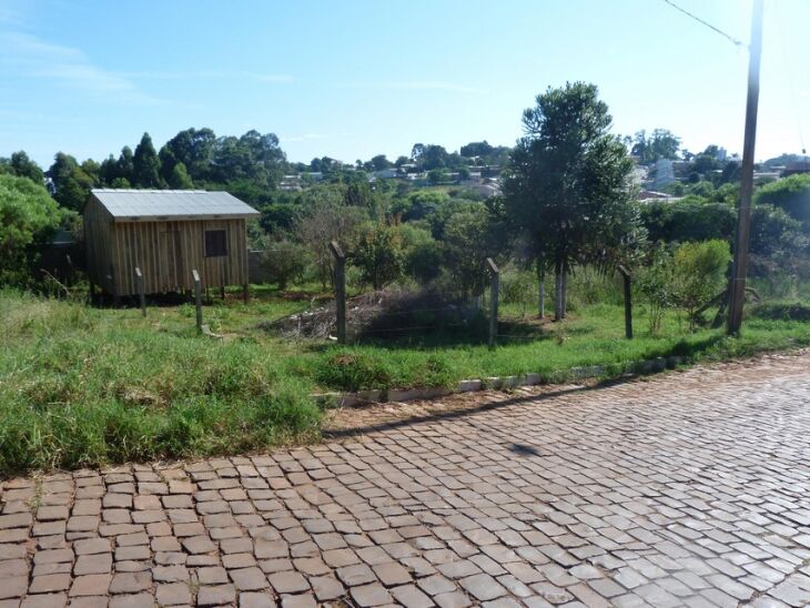 Área verde, na rua Antoninho Nazari, no Loteamento Independente II, foi ocupada