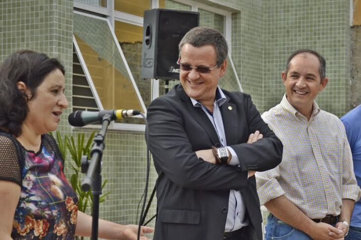 O ex-deputado Beto Albuquerque participou da inauguração ao lado do prefeito Luciano Azevedo e comunidade local