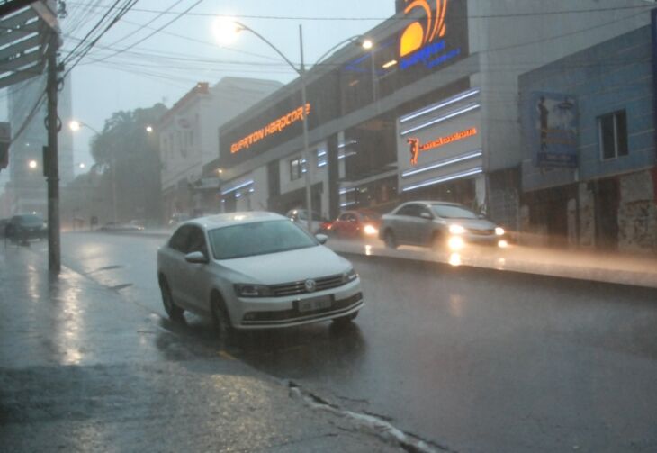 Chuva forte no Centro