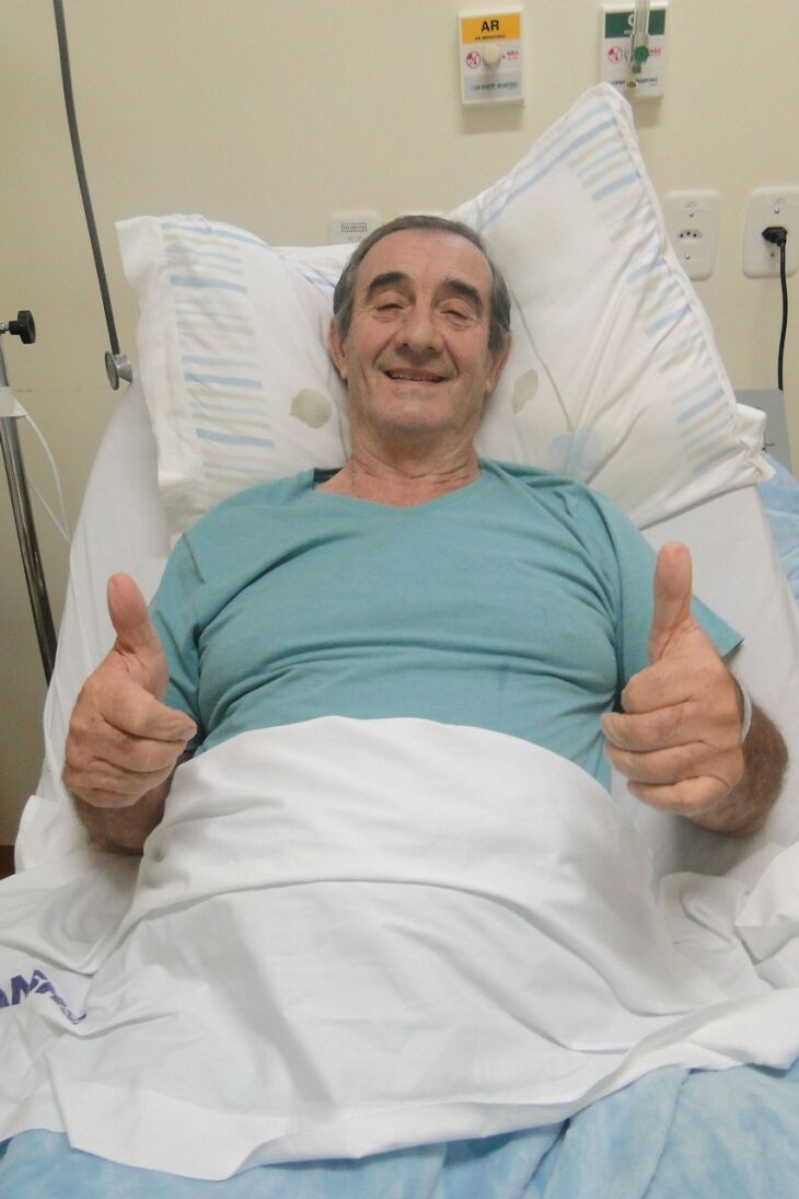 Affonso Toazza agradece muito a família que optou pela doação e aguarda feliz pela alta hospitalar