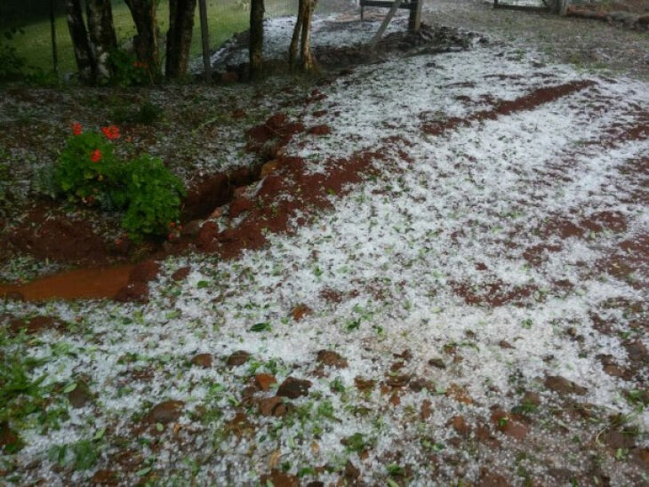 Granizo e vento forte foram registrados em Tuparendi