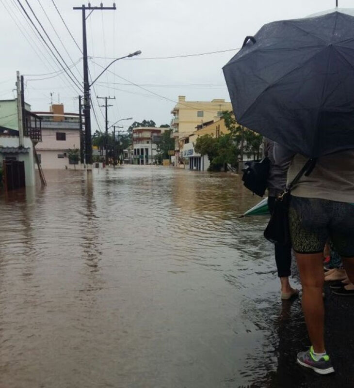 Brochier, no Vale do Taquari, registra diversos pontos de alagamentos