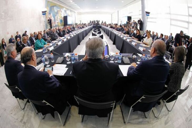 Presidente Michel Temer durante reunião do Conselho de Desenvolvimento Econômico Social (CDES)