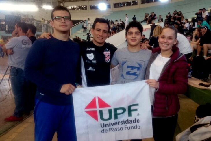 Luis Henrique (esquerda), Felipe Kitadai, Daniel Passos e Júlia Berté