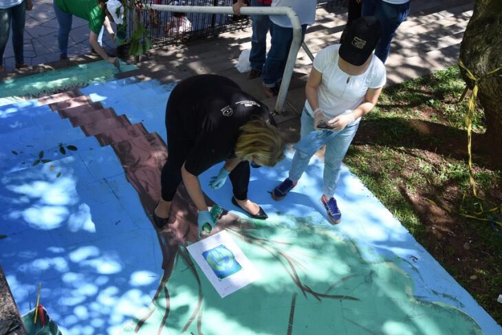 Pintura foi executada por alunos de programa de extensão da UPF