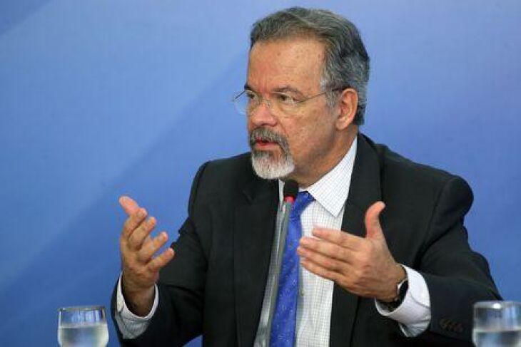 O ministro da Segurança Pública, Raul Jungmann, durante entrevista coletiva no Palácio do Planalto