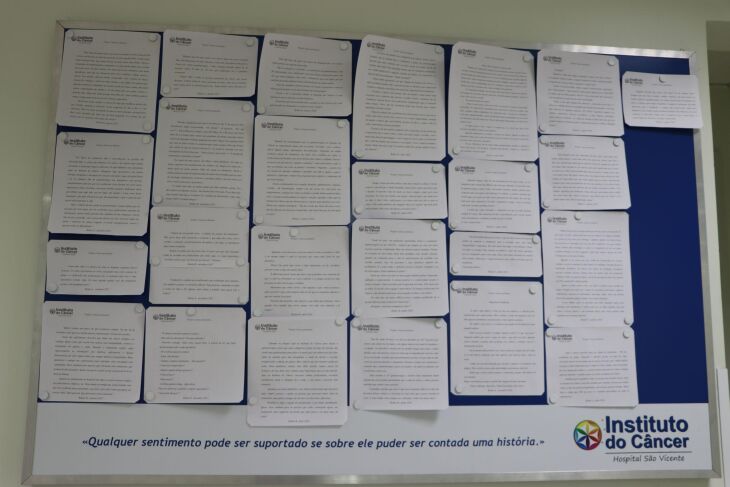 Mural expõe histórias de superação dos pacientes atendidos no Instituto do Câncer