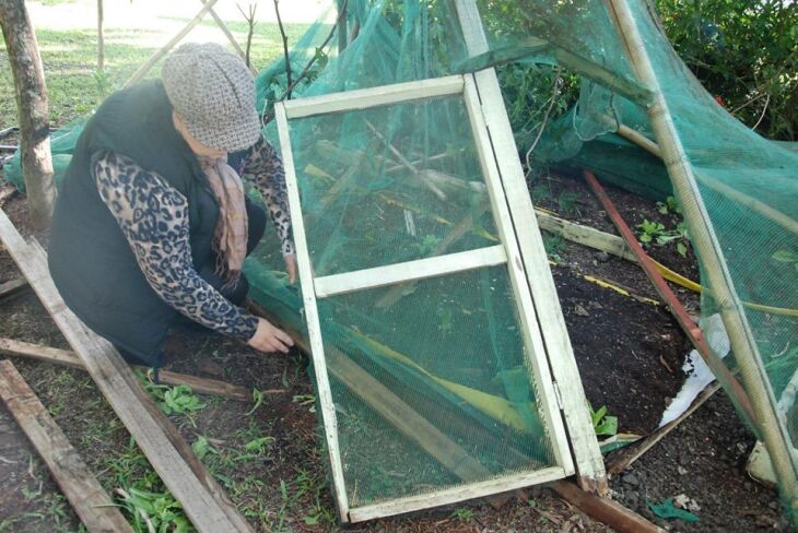 Horta comunitária foi construída em um espaço onde funcionava um depósito de resíduos