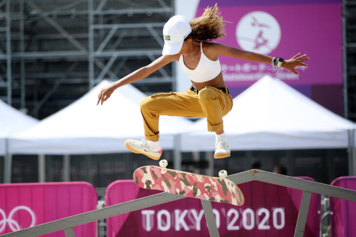 Treino histórico, primeiro do skate em Jogos, reúne atletas do