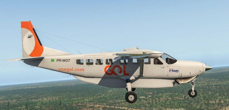 Cessna Gran Caravan: perspectiva da pintura Gol-Two